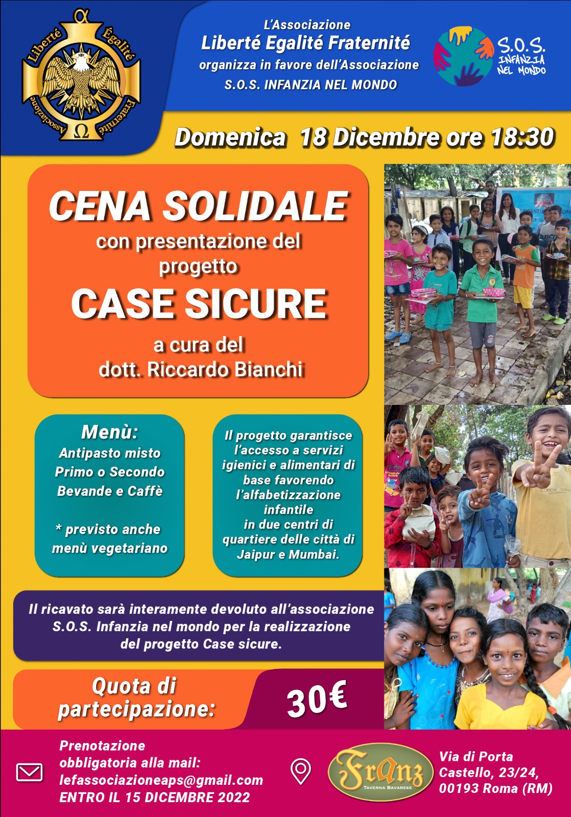 Cena Solidale per SOS